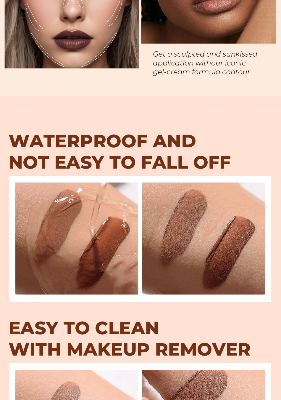 2025 Beauty Glazed 2 Color Liquid Contouring To Enhance The Facial Contour,Waterproof ,Matte,V-face Shaping Contour Face Makeup