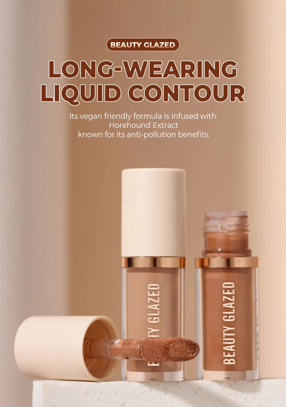 2025 Beauty Glazed 2 Color Liquid Contouring To Enhance The Facial Contour,Waterproof ,Matte,V-face Shaping Contour Face Makeup