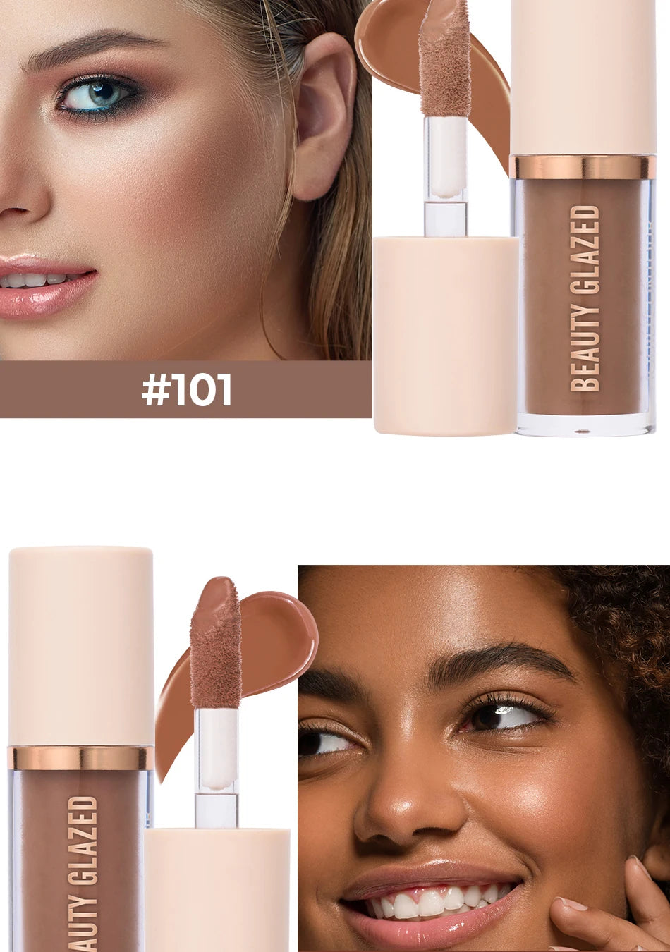 2025 Beauty Glazed 2 Color Liquid Contouring To Enhance The Facial Contour,Waterproof ,Matte,V-face Shaping Contour  Face Makeup