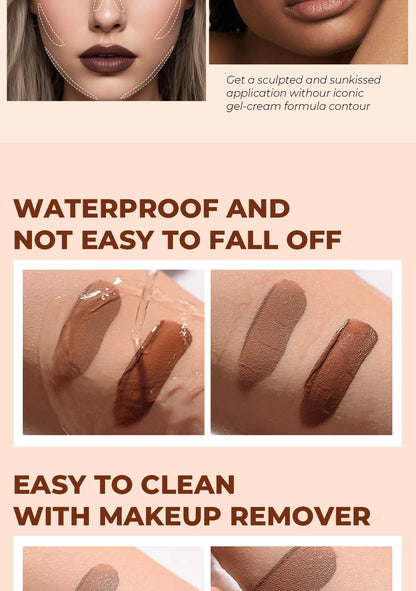 2025 Beauty Glazed 2 Color Liquid Contouring To Enhance The Facial Contour,Waterproof ,Matte,V-face Shaping Contour  Face Makeup