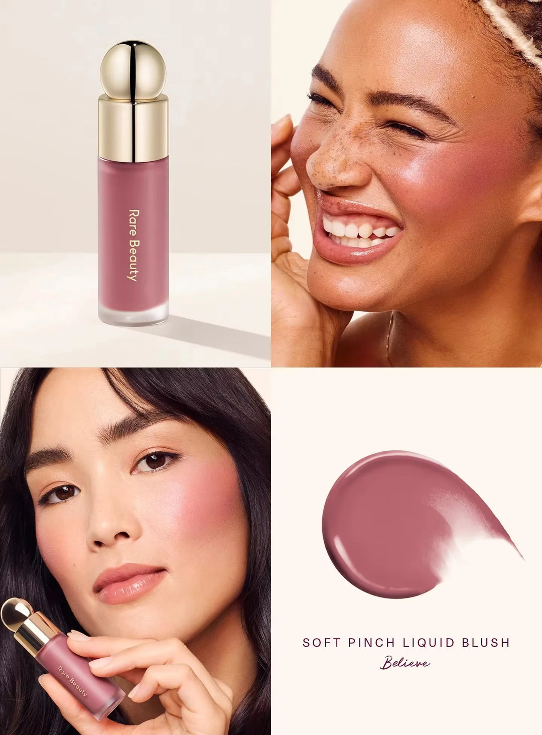 Rare Beauty Soft Pinch Tinted Lip Oil Stain Lip Gloss Delight Hope Happy Wonder Liquid Blush Makeup Cosmetics Face Eye Blusher