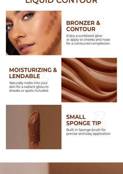 2025 Beauty Glazed 2 Color Liquid Contouring To Enhance The Facial Contour,Waterproof ,Matte,V-face Shaping Contour  Face Makeup